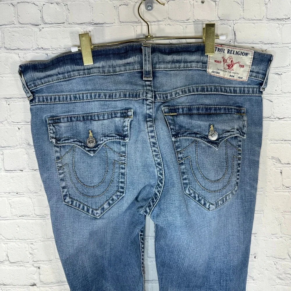 True Religion Rocco Relaxed Skinny Jeans Mens 38 Medium Wash Blue Denim